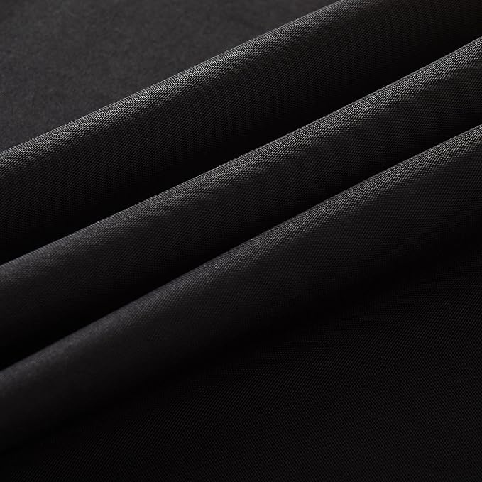 6-Pack 60x60 inch Black Table Cloths, Solid Stain and Wrinkle Resistant Tablecloth, Premium Plain Weave Polyester Fabric Rectangle Table Linen Covers for Hotel, Banquet