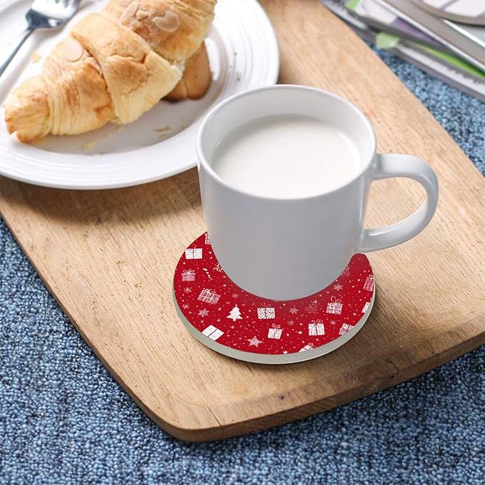 Coasters for Drinks Coaster Drink Set Decorative Coffee Table Desk Cup Mat Spring Cute Cork Bar Backing Round Home Decor Christmas Persent Stars41