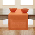 Solino Home Linen Pumpkin Hemstitch Table Runner 60 Inches - 100% Pure Linen Small Table Runner 14 x 60 Inch Ideal for Dresser and Coffee Tables - Classic Hemstitch