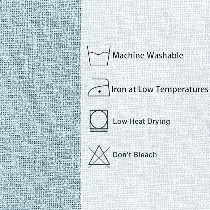 Hiasan Faux Linen Rectangle Tablecloth - Wrinkle and Stain Resistant Washable Table Cloth for Kitchen Dining Room Holiday Table Cover for Dinner, Lux Slate Blue, 60 x 84 Inch