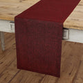 Solino Home Linen Small Table Runner 60 Inches - Athena, 100% Pure Linen Red Garnet Table Runner 14 x 60 Inch Ideal for Dresser and Coffee Tables - Valentines, Winter