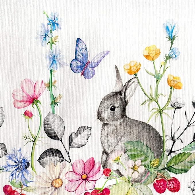 Maison d' Hermine Table Cloth Rectangle Table 100% Cotton 60 x 120 Inches Tablecloth Reusable Decorative for Dining Room Farmhouse Home Valentines Day Decorations Spring Summer - Printemps