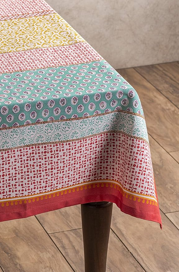 Maison d' Hermine Table Cloth Rectangle Table 100% Cotton 70 x 140 Inches Tablecloth Reusable Decorative for Dining Room Farmhouse Home Valentines Day Decorations Spring Summer - Provence