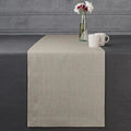 D'Moksha Homes Linen Natural Table Runner 36 Inches - 100% Pure Linen Small Table Runner 14 x 36 Inch for Dresser, Coffee Tables, Valentines, Spring, Easter - Machine Washable