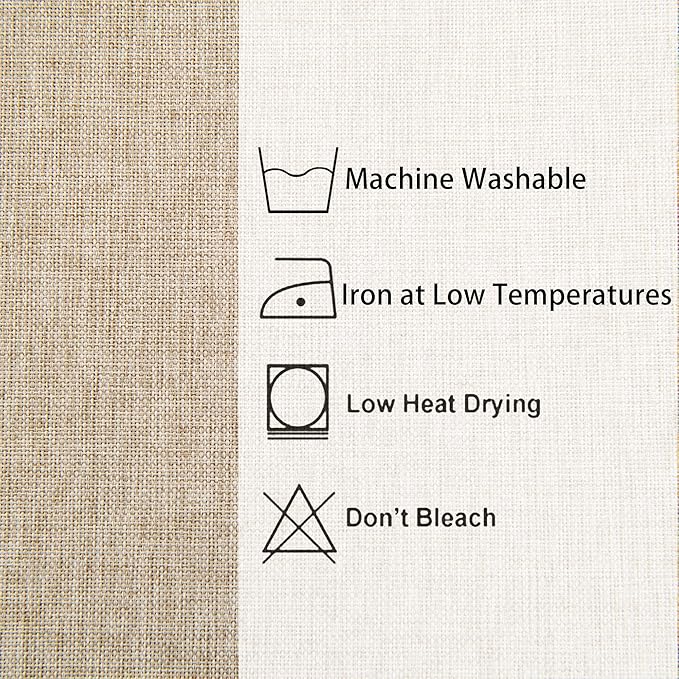 Hiasan 2 Pack Faux Linen Square Tablecloth - Wrinkle and Stain Resistant Washable Table Cloth for Kitchen Dining Room Holiday Table Cover for Party Dinner, Beige, 70 x 70 Inch