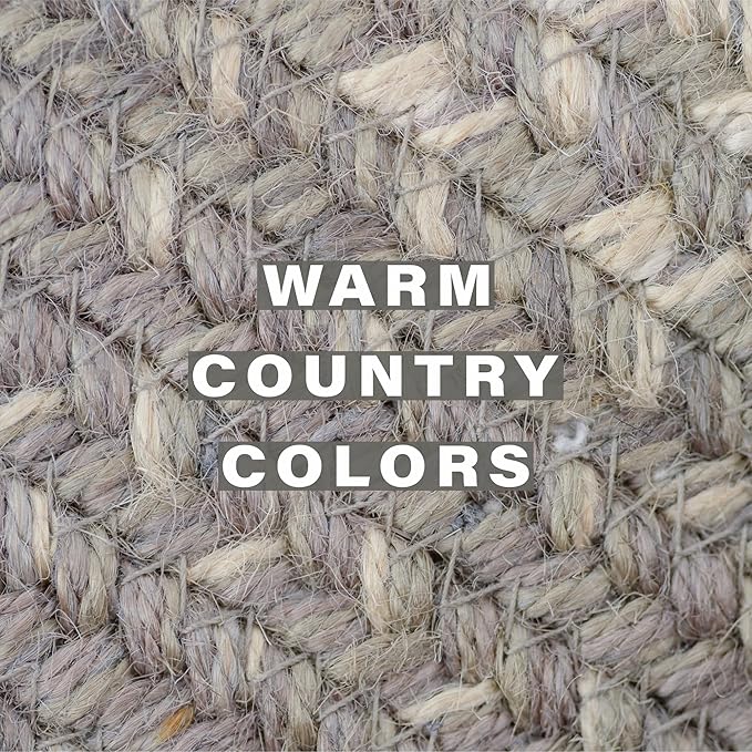 Homespice Grey Cloud Jute Braided Kitchen Trivets for Hot Dishes, Farmhouse Country Decor, Set of 6, Grey 8" Round Heat Resistant Mat - Rich Colors, Easy to Clean, Durable and Protects Furniture