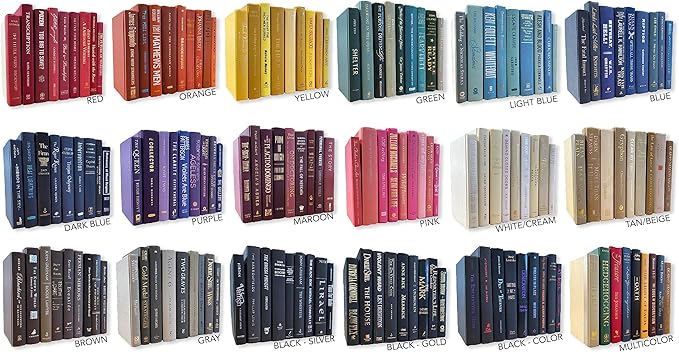 Real Books by Color® (1 Single, Brown) Decorative Bookshelf Home Decor Shelf Styling Photo Prop