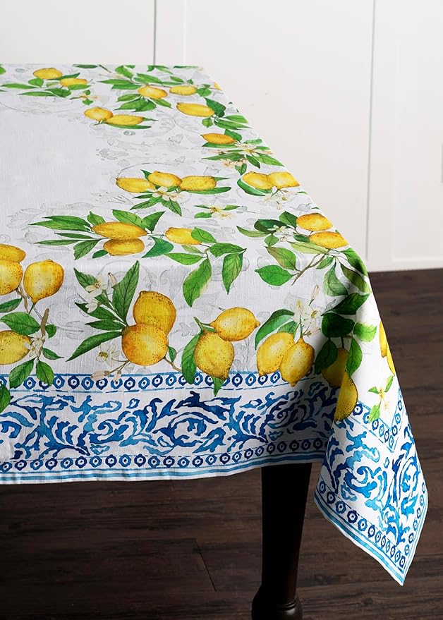 Maison d' Hermine Table Cloth Rectangle Table 100% Cotton 60 x 120 Inches Tablecloth Reusable Decorative for Dining Room Farmhouse Home Valentines Day Decorations Spring Summer - Cedrat