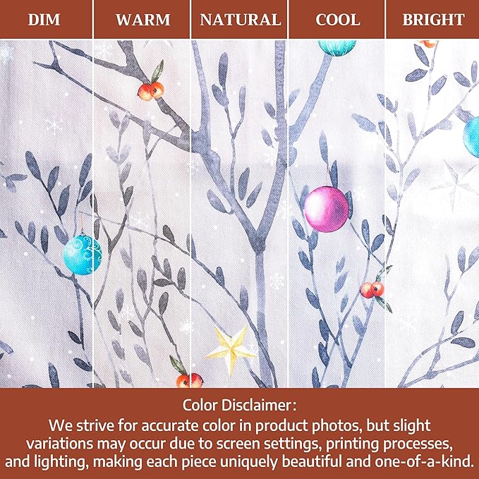 Maison d' Hermine Table Cloth Rectangle Table 100% Cotton 60 x 90 Inches Fall Tablecloth Reusable Everyday Use for Thanksgiving Christmas Decorations Dining Farmhouse Party (Fairy Christmas)