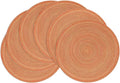 SHACOS Round Braided Placemats Set of 6 Fall Place Mats Washable Polyester 15 inch Round Table Mats for Dining Table Wedding Party Decor (Fall Color Mix, 6)