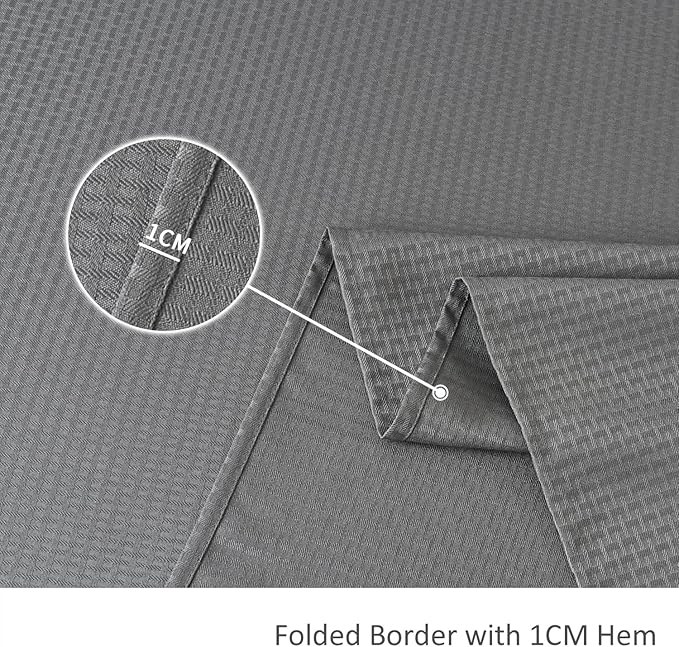 maxmill Rectangle Tablecloth Weaved Pattern Waterproof Spillproof Wrinkle Free Table Cloth, Kitchen Dining Tabletop Decoration, Fabric Table Cover for Holiday Parties, 52 x 70 Inch, Charcoal Gray