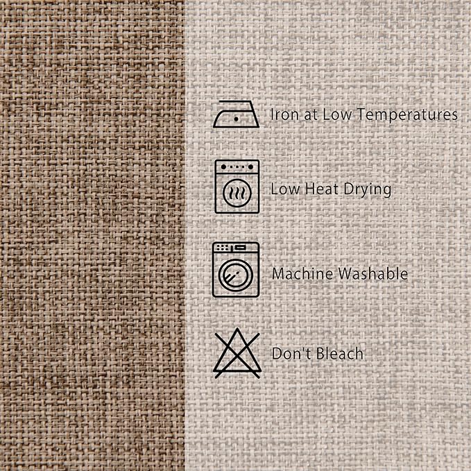 Hiasan Faux Linen Square Tablecloth - Wrinkle and Stain Resistant Washable Table Cloth for Kitchen Dining Room Holiday Table Cover for Party Dinner, Khaki, 54 x 54 Inch