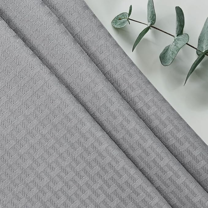 maxmill Square Jacquard Tablecloth Waterproof Spillproof Wrinkle Resistant Soft Weaved Design Table Cloth for Dinner and Party Washable Fabric Cover, Indoor Outdoor Use, 60 x 60 Inch, Light Grey