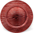 allgala Heavy Quality Round Charger Plates - Dinner Plates - Set of Charger Plates for Table Decor - Ideal for Weddings, Weddings, Thanksgiving Parties & Holidays - Grain Red (13-Inch 48-Pack)