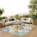 Nourison Home Suncoast Multicolor 9' x 12' Area Rug - Easy Clean, Non Shedding, Bed Room, Living Room, Dining Room, Kitchen (9' x 12')