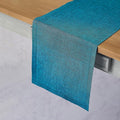 Solino Home Linen Table Runner 36 Inches - 100% Pure Linen Chambray Teal Table Runner 14 x 36 Inch Ideal for Dresser and Coffee Tables - Athena - Spring, Easter, St Patricks Day