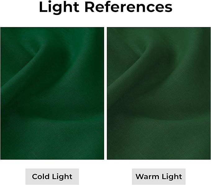 D'Moksha Homes Linen Forest Green Table Runner 108 Inches Long - 100% Pure Linen Dining Table Runner 14 x 108 Inch for St Patricks Day, Easter - Machine Washable