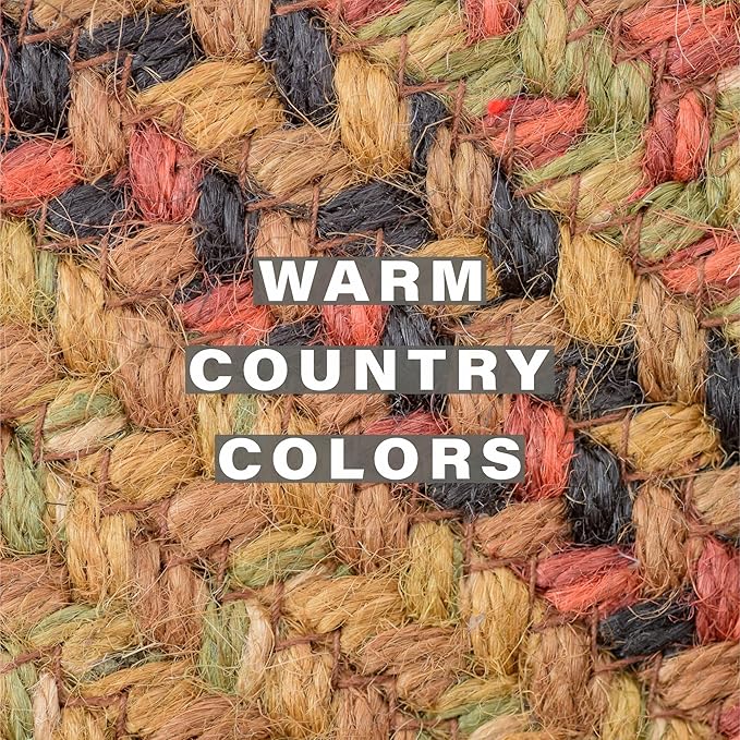 Homespice Gingerbread Dining Placemats, Warm Country Decor, Set of 6, Brown - 13x19 Rectangle Table Mats - Vibrant Colors, Durable, Easy to Clean and Protects Furniture