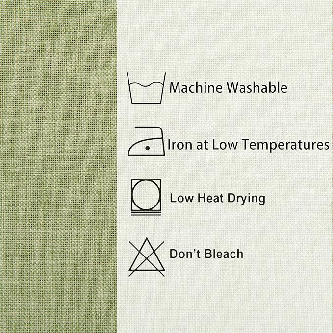 Hiasan 2 Pack Faux Linen Rectangle Tablecloth - Wrinkle and Stain Resistant Washable Table Cloth for Kitchen Dining Room Holiday Table Cover for Party Dinner, Green, 54 x 108 Inch