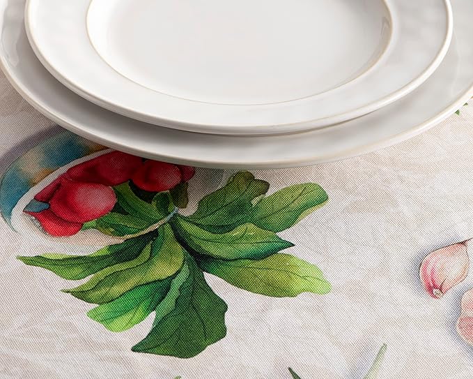 Maison d' Hermine Table Cloth Rectangle Table 100% Cotton 54 x 72 Inches Tablecloth Reusable Decorative for Dining Room Farmhouse Home Valentines Day Decorations Spring Summer - Gourmand
