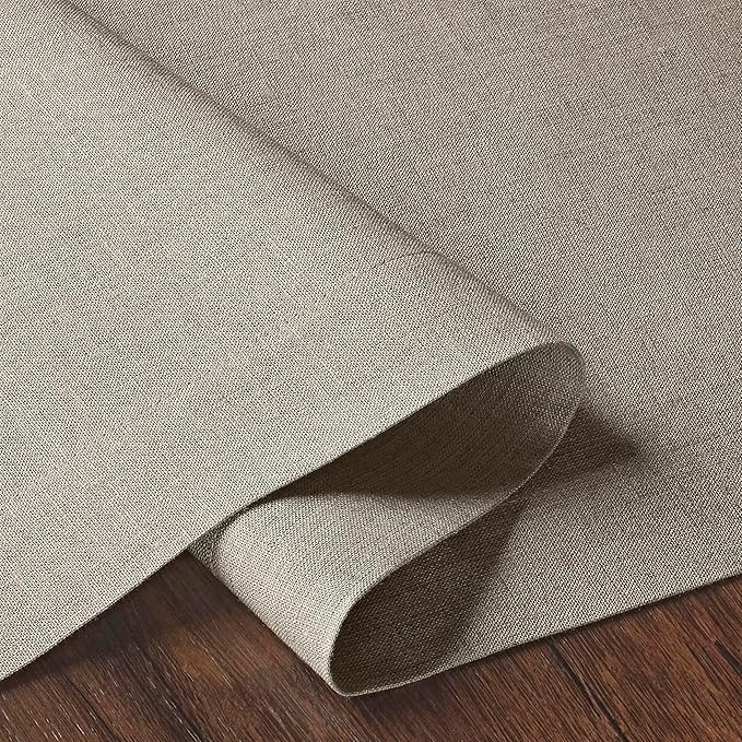 D'Moksha Homes Linen Natural Table Runner 36 Inches - 100% Pure Linen Small Table Runner 14 x 36 Inch for Dresser, Coffee Tables, Valentines, Spring, Easter - Machine Washable