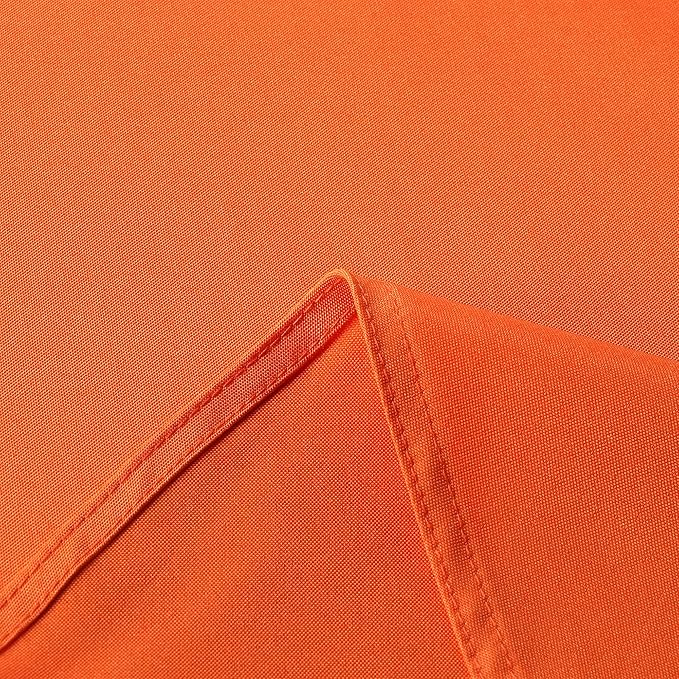 sancua Rectangle Tablecloth - 70 x 120 Inch - Stain and Wrinkle Resistant Washable Polyester Table Cloth, Decorative Fabric Table Cover for Dining Tables, Buffet Parties and Camping, Orange